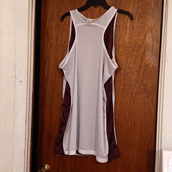 Men's 2XL Champion Reversable Tank Shirt Burgundy And White Great Condition - Picture 6 of 6